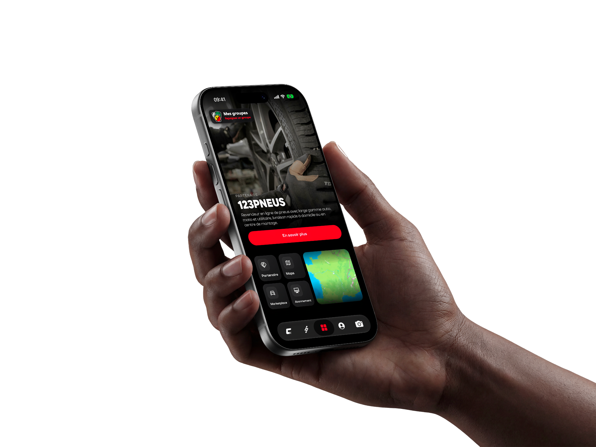 Fiche partenaire The Club dans l'application mobile